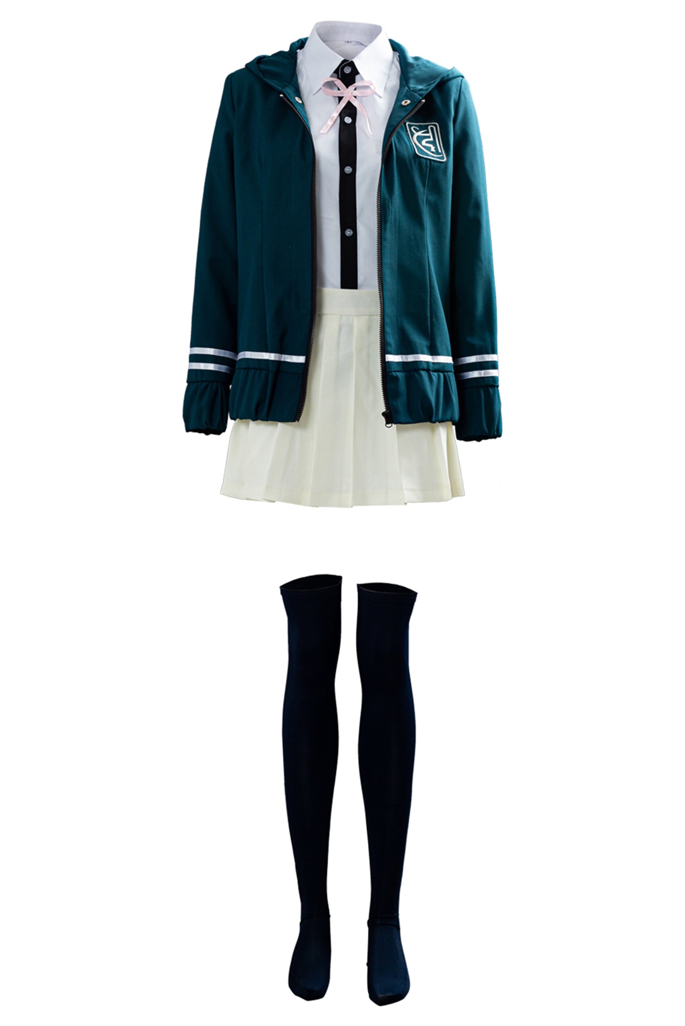 Chiaki Nanami Cosplay Costume Women Japanese High School Uniform Halloween Sailor Fancy Dress Full Set