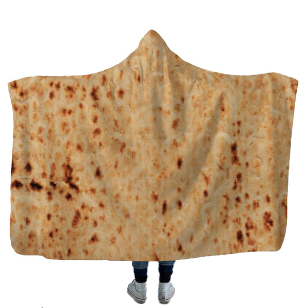 Tortilla Blanket Hoodie Wearable Burrito Blanket Super Soft Double Layer Bathrobe