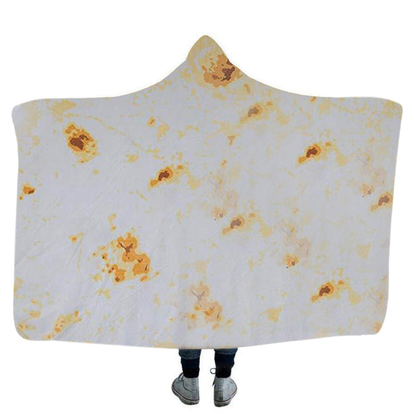 Tortilla Blanket Hoodie Wearable Burrito Blanket Super Soft Double Layer Bathrobe