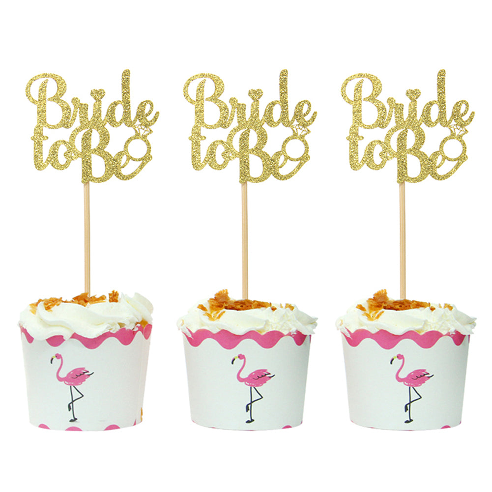 12 Pack Bride to Be Cupcake Toppers Wedding Donut Decor for Party