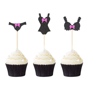 12 Pack Funny Single Sexy Underwear Cupcake Toppers Donut Decor for Adult Party