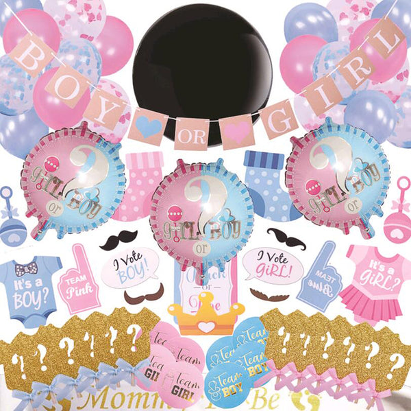 39 Pack Baby Shower Party Supplies Kits Boy or Girl Banner Balloon Oh Baby Neutral Baby Shower Decorations Set