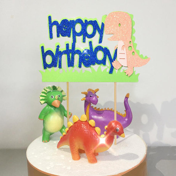 Dinosaur Cake Toppers Decor for Baby Shower Birthday Party