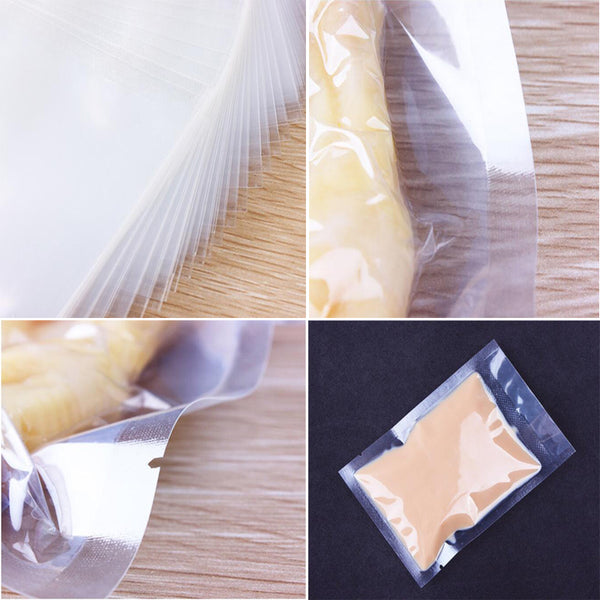 100 Pieces 4'' x 6'' Small Vacuum Sealer Bags Food Storage Bags Opening Mouth Transparent Bag