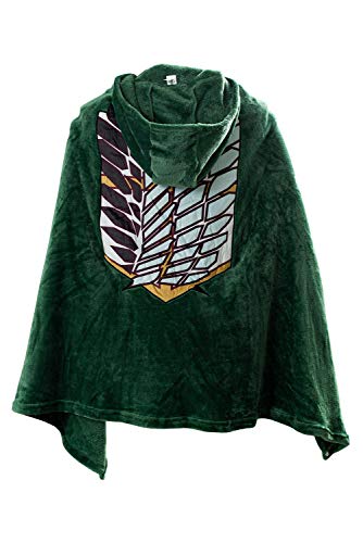 Tifnoyi The Wings of Freedom Flannel Cloak Blanket Halloween Cosplay Costume Cape