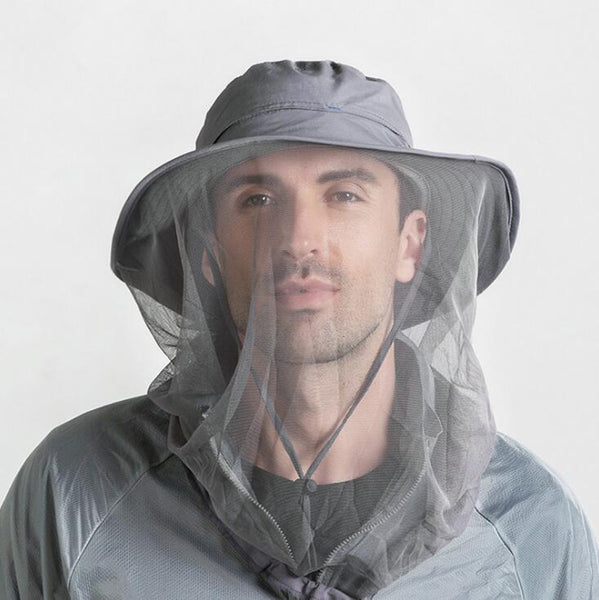 Mosquito Head Net Hat Sun Hat Insect-proof & Dust-proof Anti-bee Mesh Net Hat for Men & Women Outdoor Camping Fishing Hiking